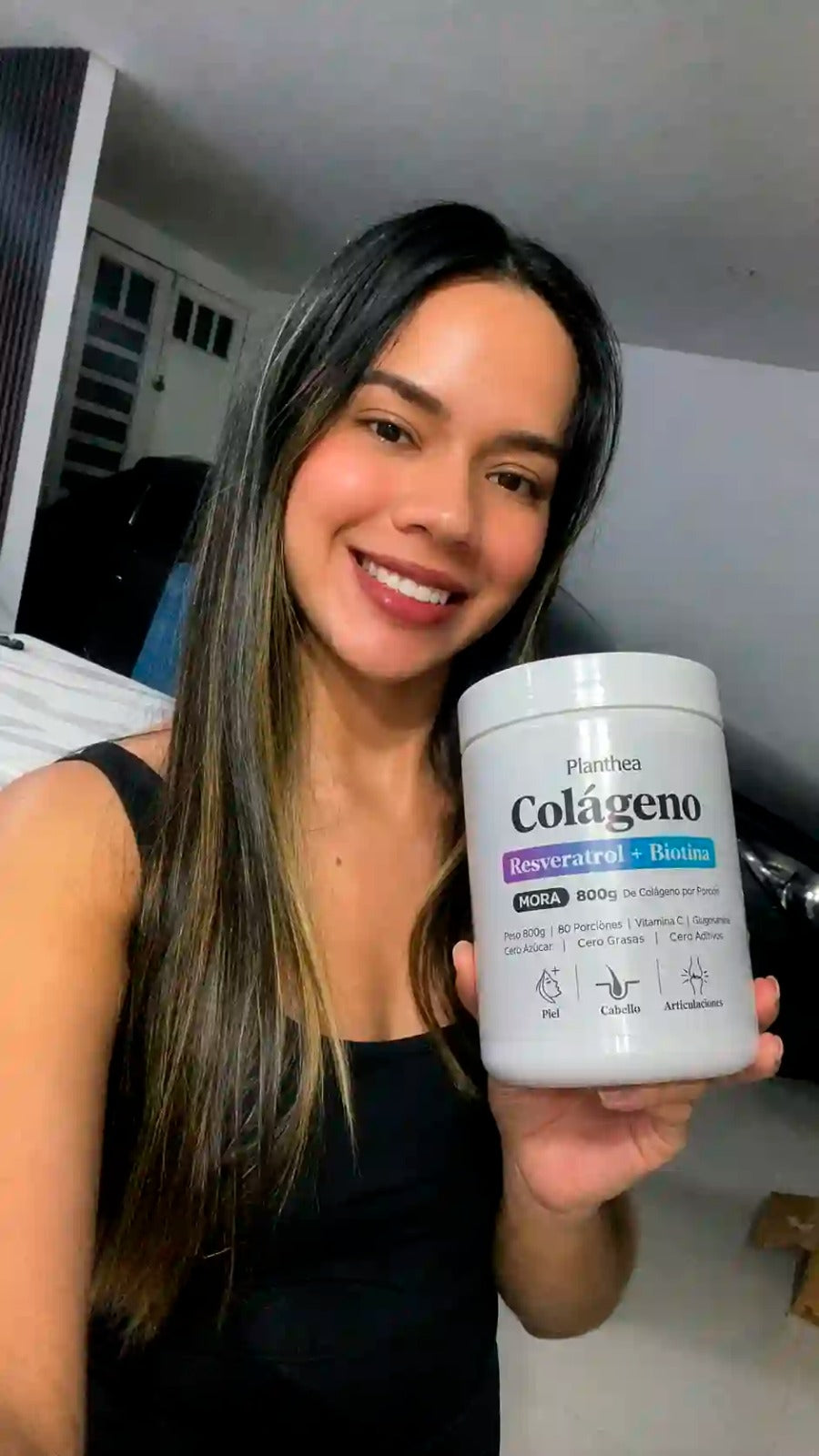 Clienta con el Colágeno Planthea Resveratrol + Biotina
